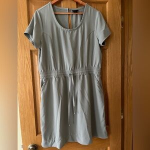 Women's Short Sleeve Drawstring Waist Dress